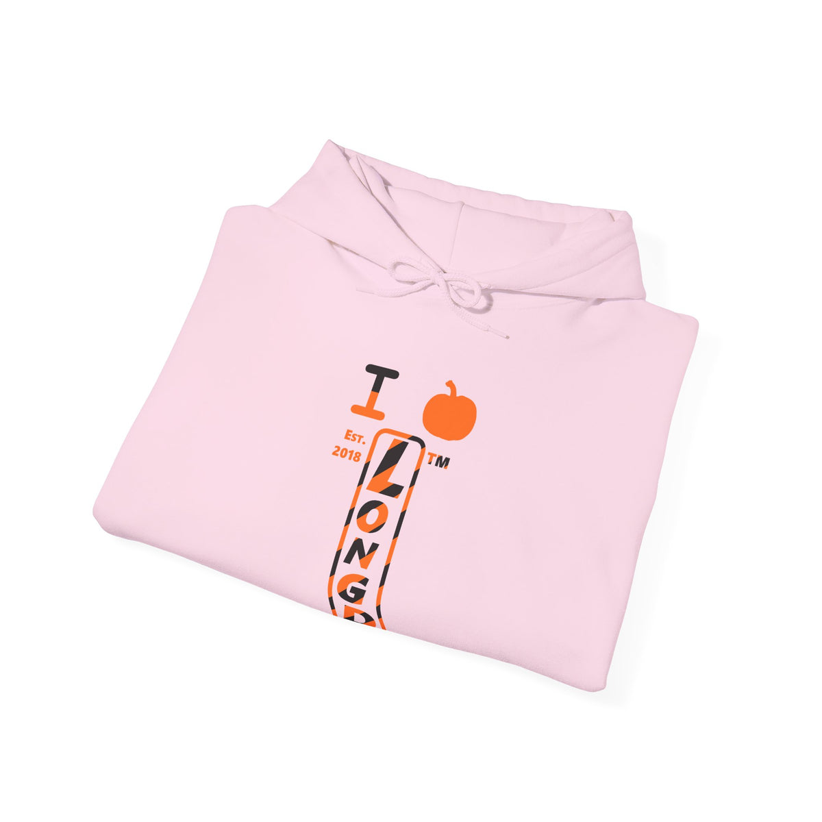 I pumpkin LongD Chicago positive upright pixel-weighted 12-striped logo hoodie