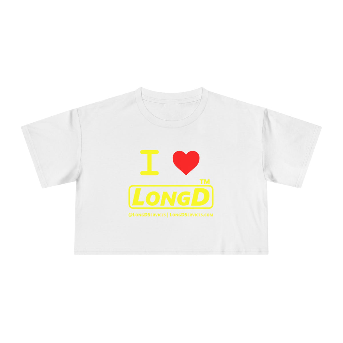 I Luv LongD Tag-domain positive alternate basic logo crop tee