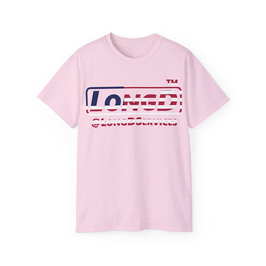 LongD positive flag tag logo cotton tee (patriotic colors)