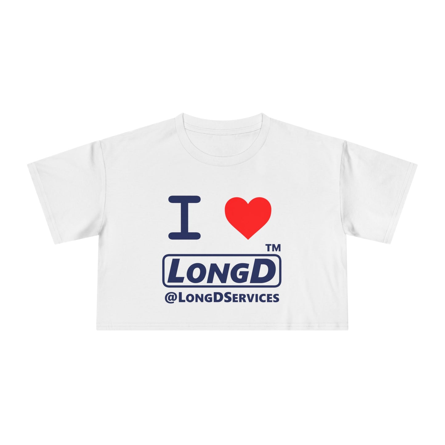I Luv LongD Logo (tag only positive official) Women's Crop Tee