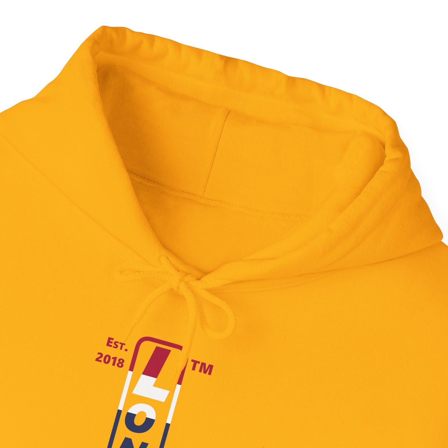 LongD® positive horizontal 6-striped upright Chicago logo hoodie