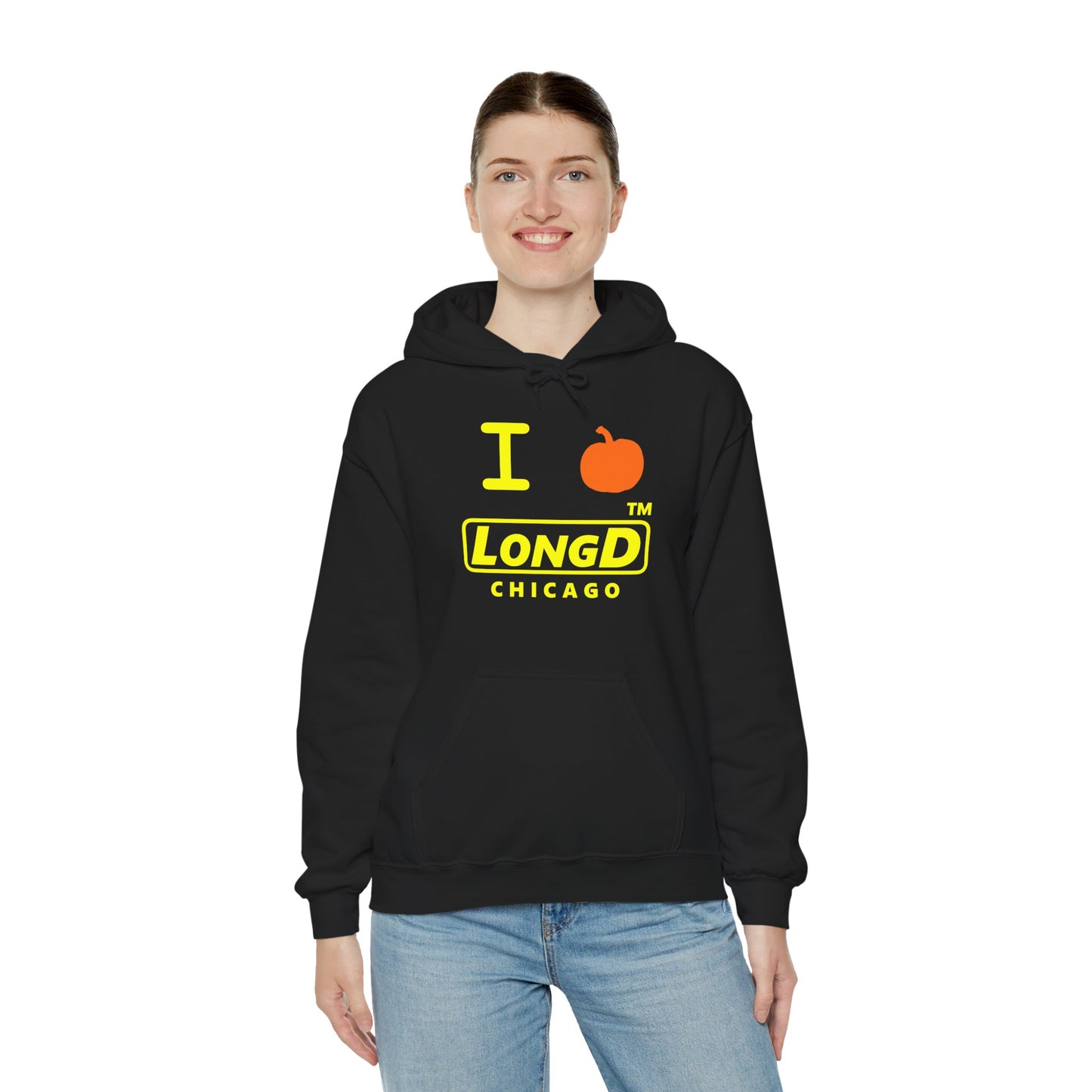 I Pumpkin LongD® Logo Hoodie yellow basic Chicago logo