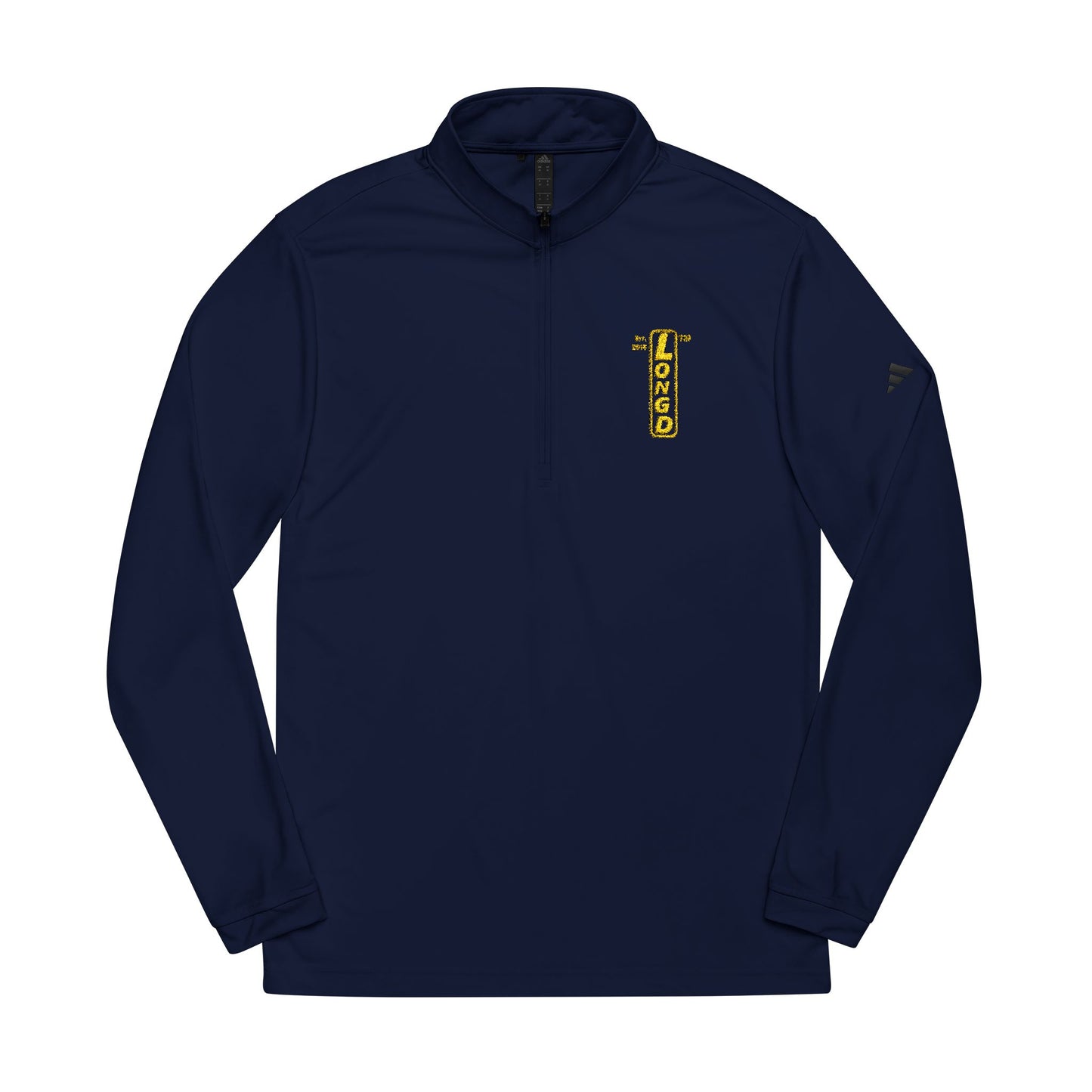 Embroidered adidas® Quarter-Zip pullover official reverse basic logo upright