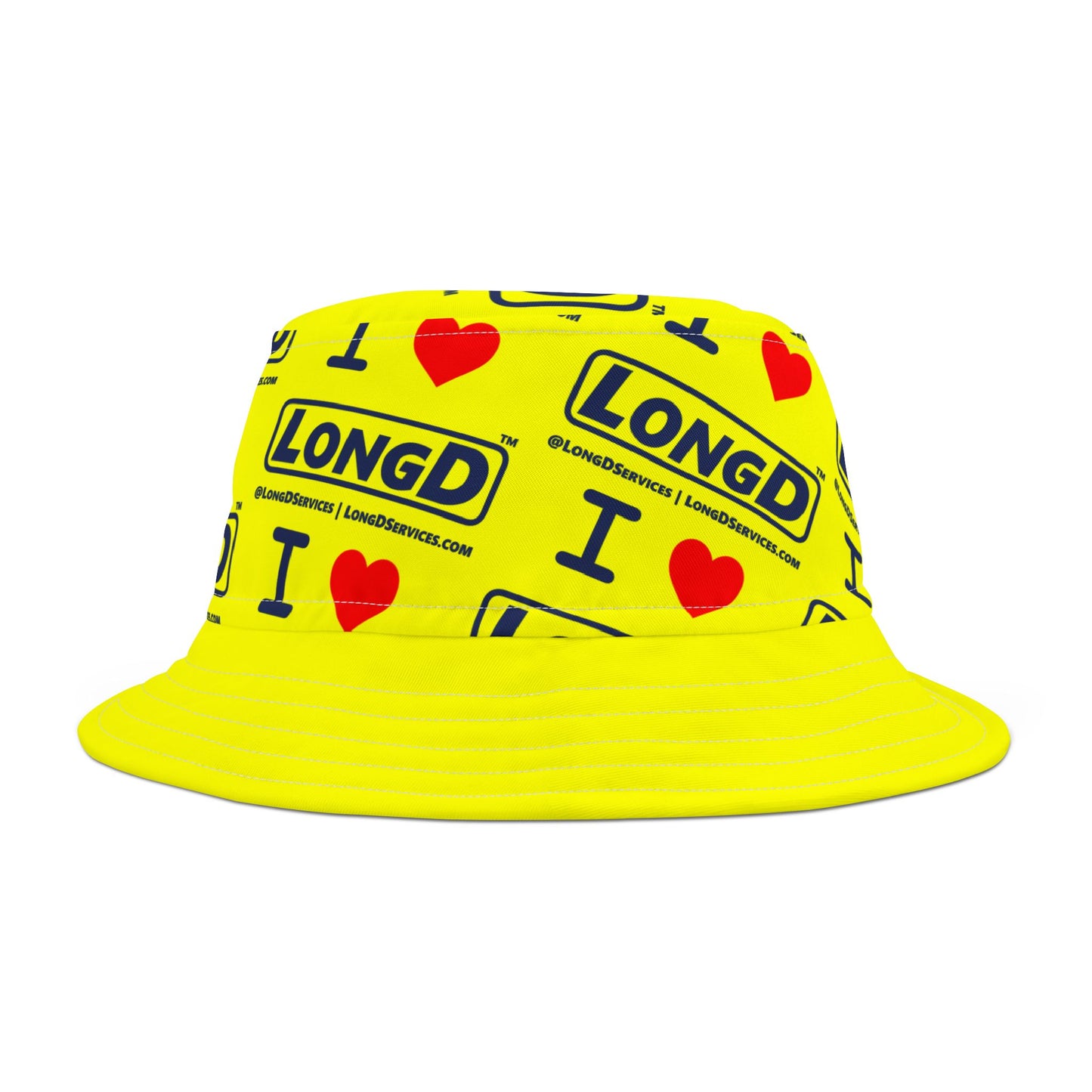 Repeat Grid of I Luv LongD Official Logo Bucket Hat