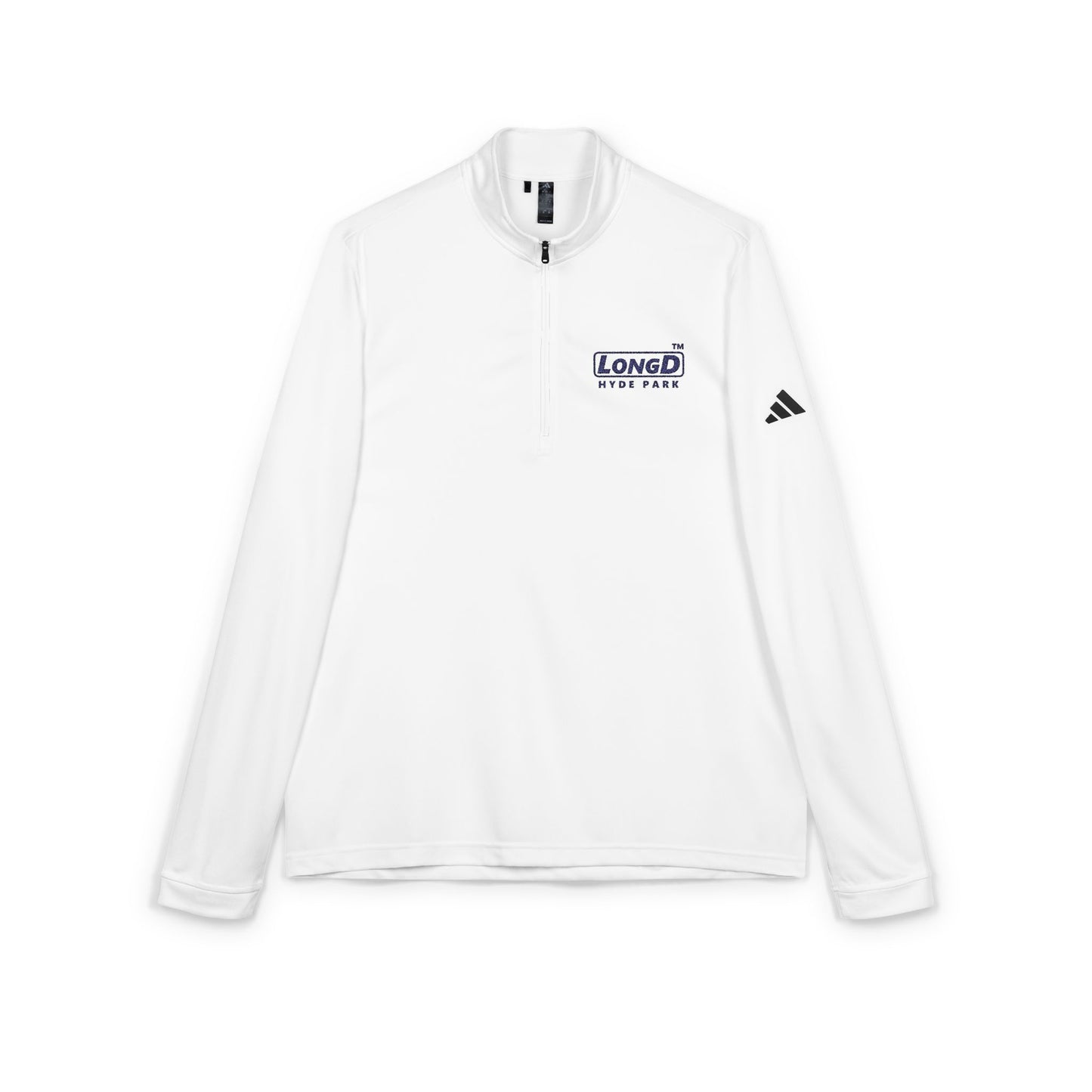 Embroidered adidas® Quarter-Zip Pullover official basic Hyde Park logo