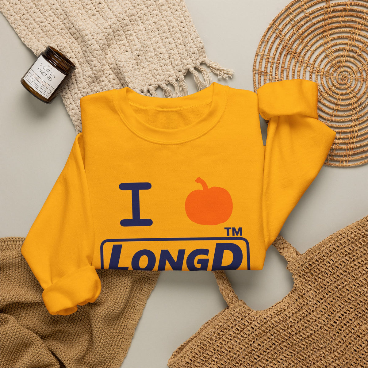 I pumpkin LongD Hyde Park positive basic Navy (002060) logo crewneck sweatshirt
