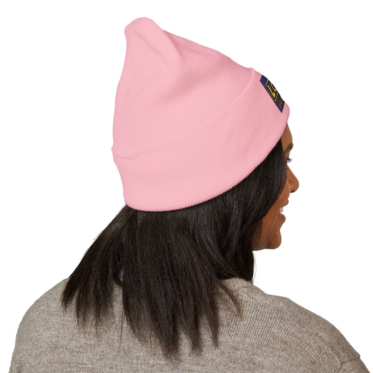 Embroidered Classic Cuffed Beanie Reverse Logo