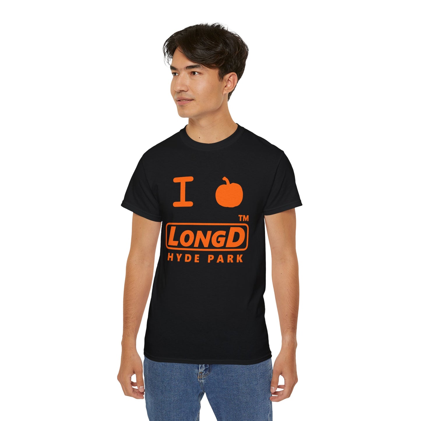 I Pumpkin LongD® Logo Cotton Tee positive orange basic Hyde Park logo