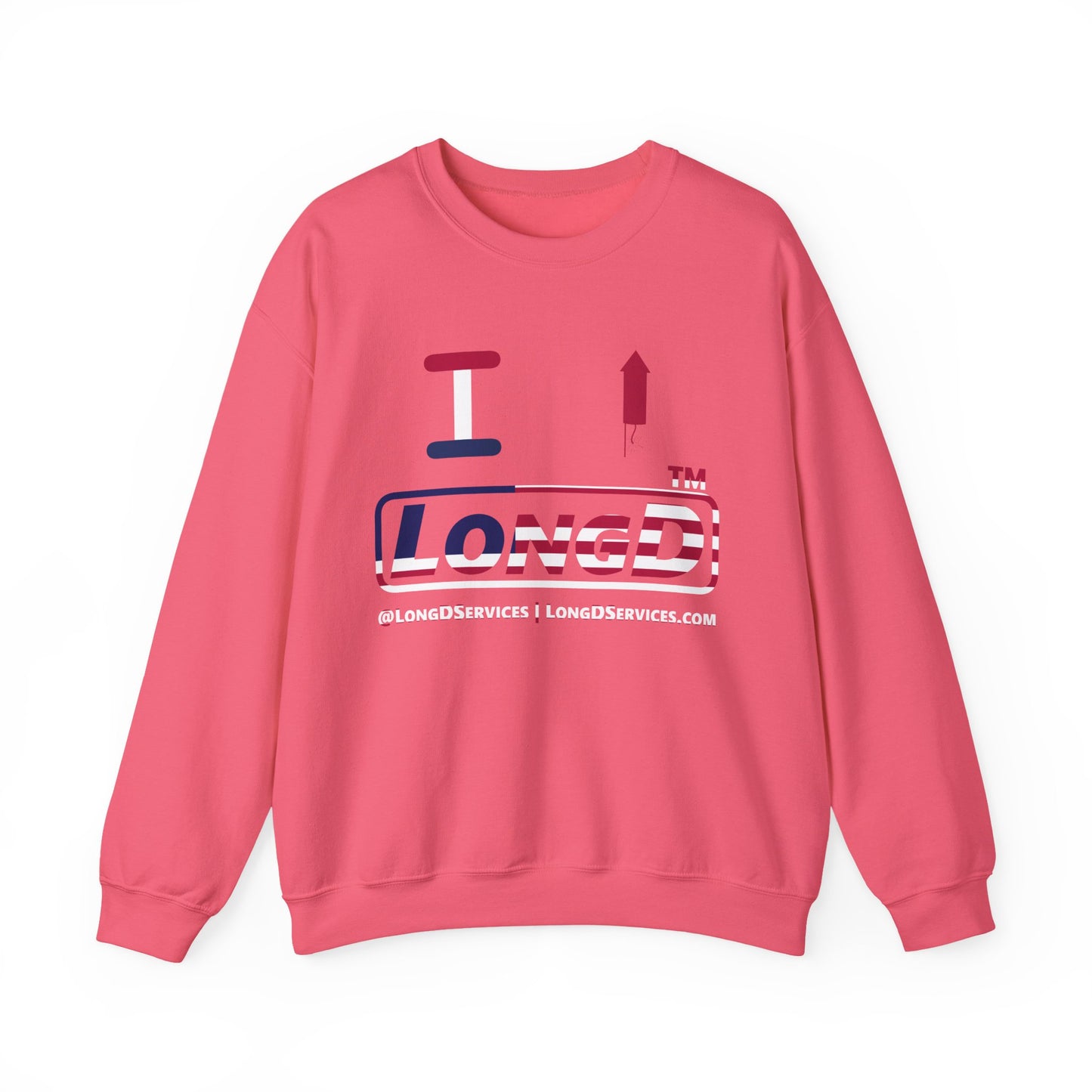 I firecracker LongD positive flag tag-domain logo crewneck sweatshirt