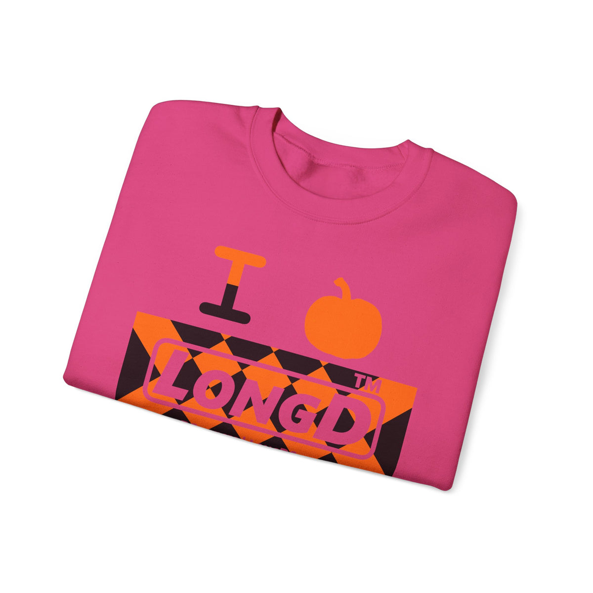 I pumpkin LongD Tag-domain negative stylized argyle 4-print logo crewneck sweatshirt