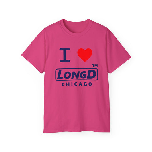 I Luv LongD® Logo Cotton Tee positive official basic Chicago logo