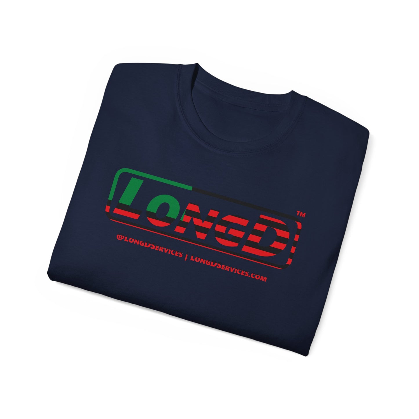 LongD® Logo Cotton Tee Juneteenth positive flag