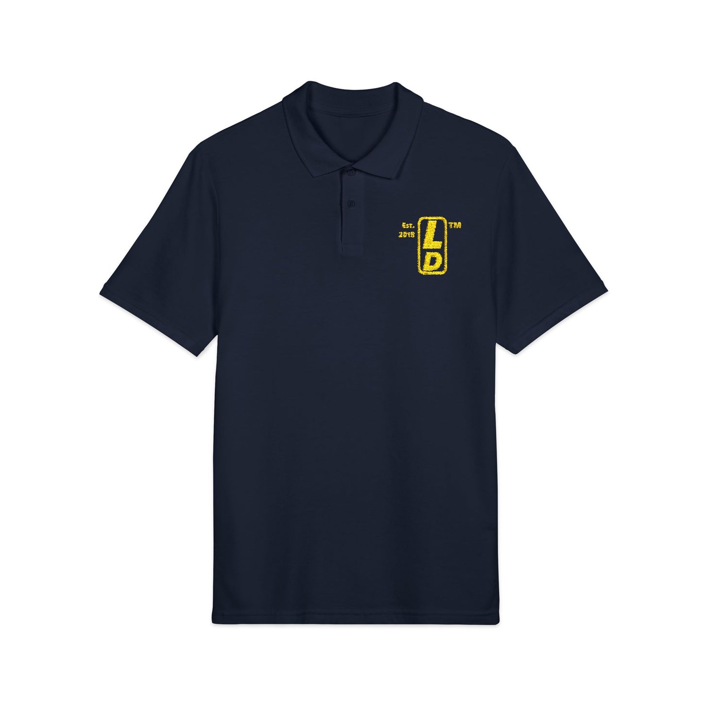 Embroidered LongD alternate basic logo upright initials polo shirt
