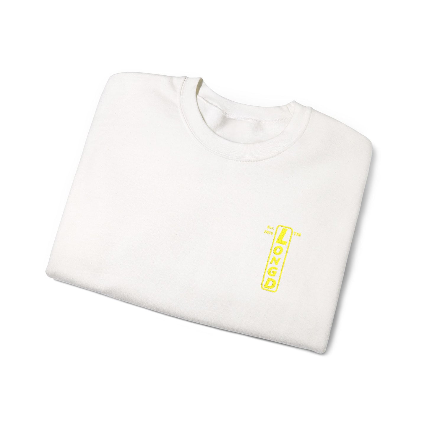 Embroidered Unisex Heavy Blend™ Crewneck Sweatshirt reverse basic logo upright