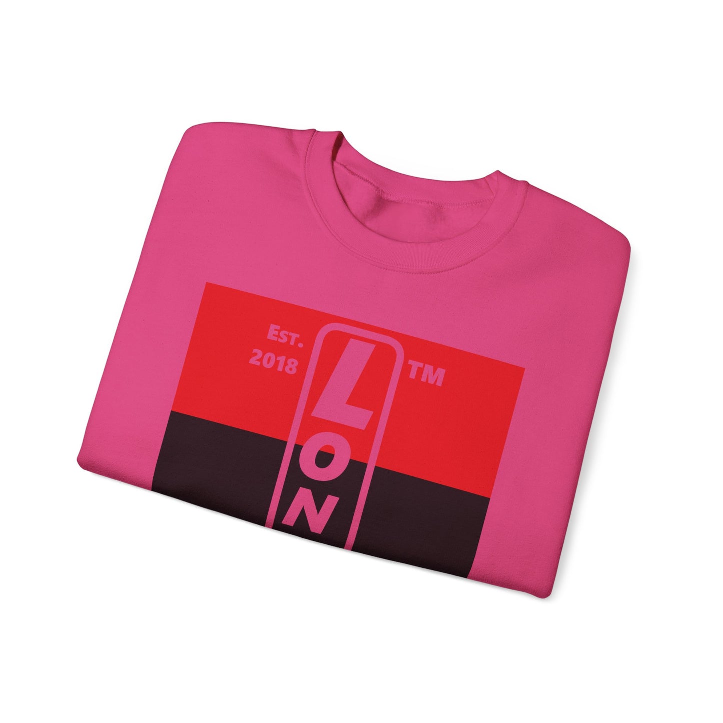 LongD negative horizontal 3-striped Hyde Park upright logo crewneck sweatshirt (Juneteenth colors)