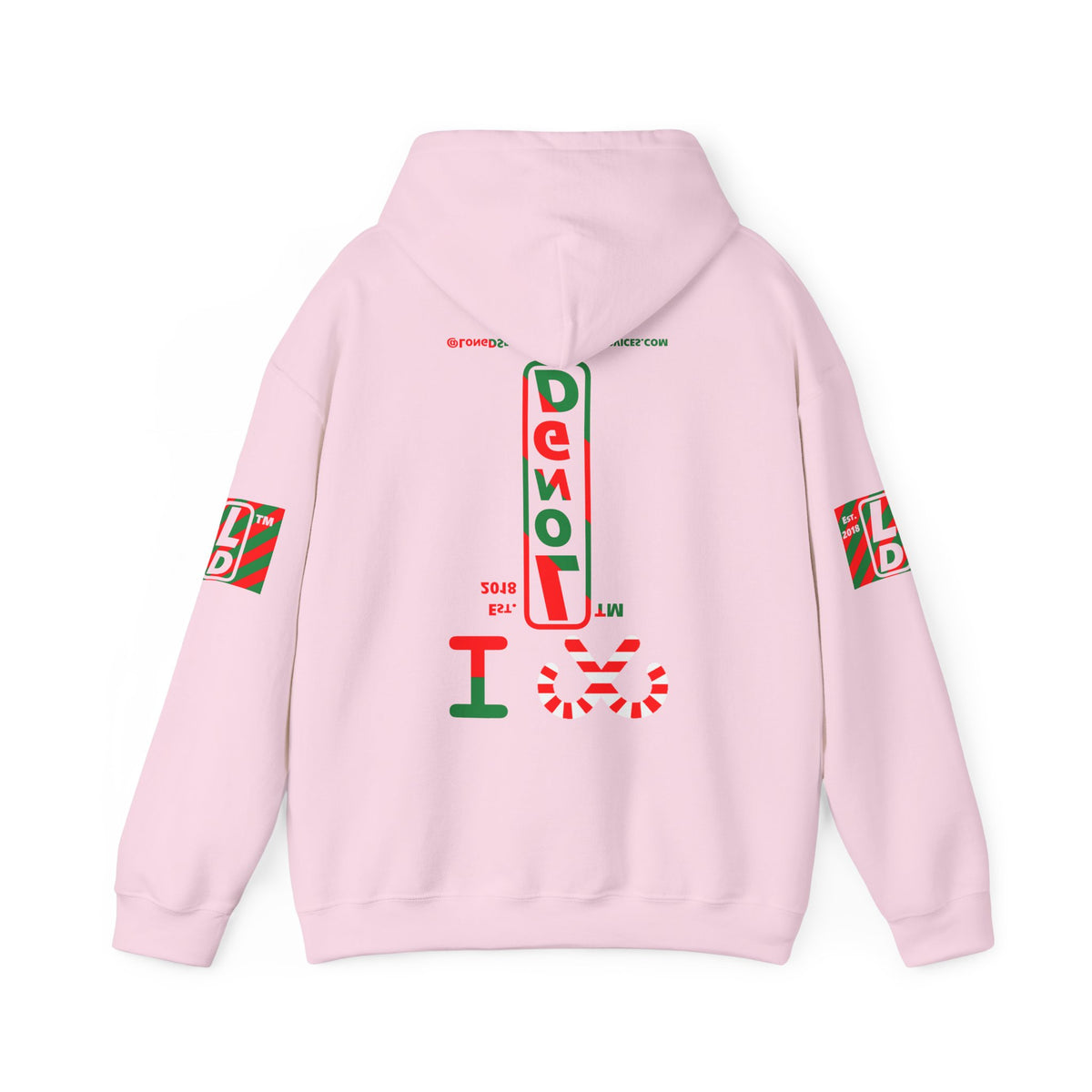 I candy cane LongD Tag-domain positive upright pixel-weighted 4-striped 4-print logo hoodie