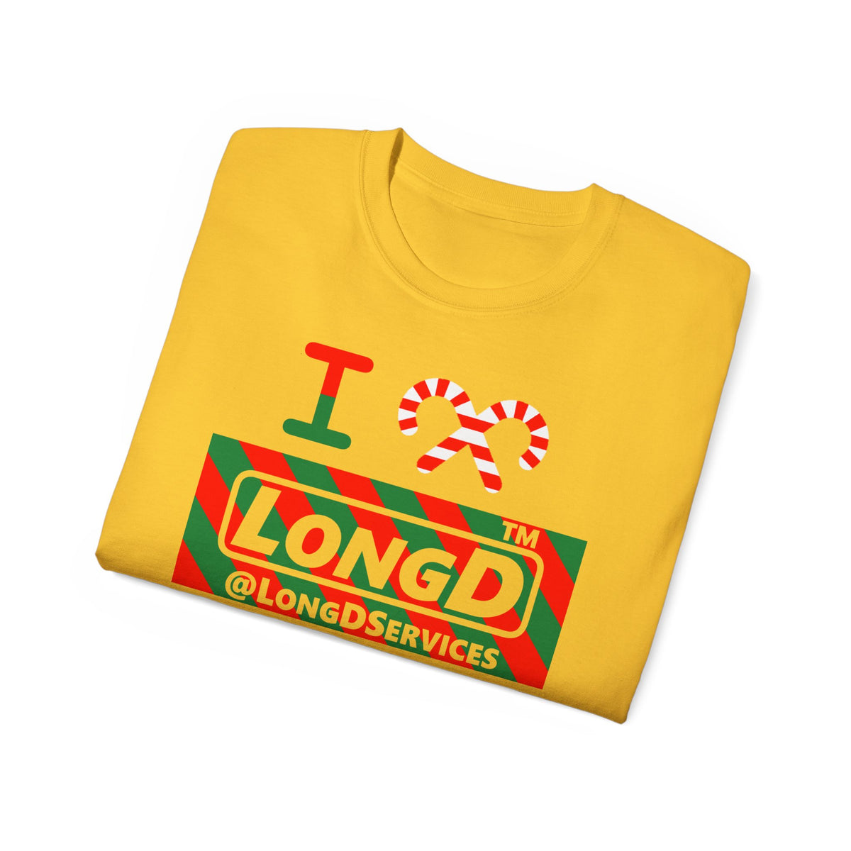 I candy cane LongD Tag negative 12-striped 4-print logo cotton tee