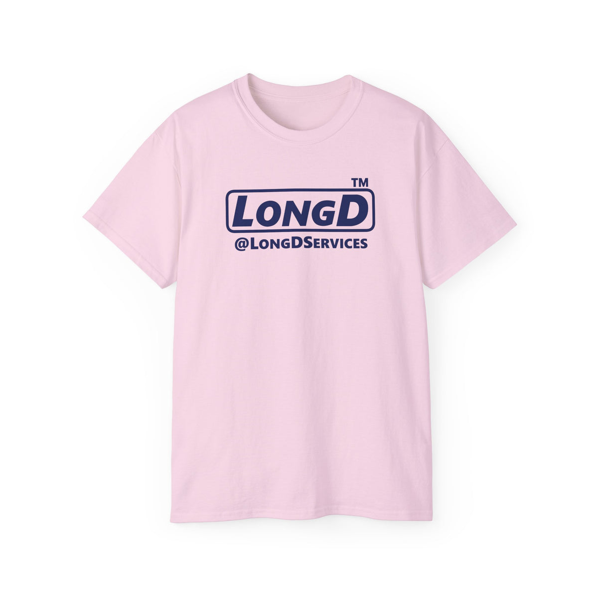 LongD Tag positive basic Navy (002060) logo cotton tee