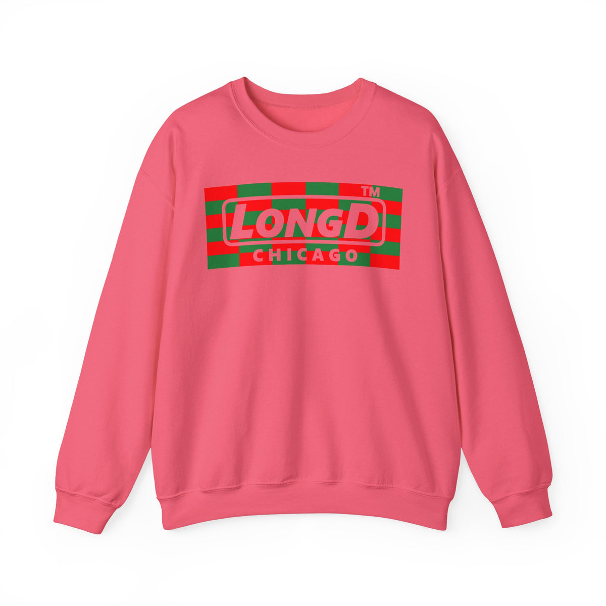 LongD Chicago negative tiled logo (Xmas colors) crewneck sweatshirt