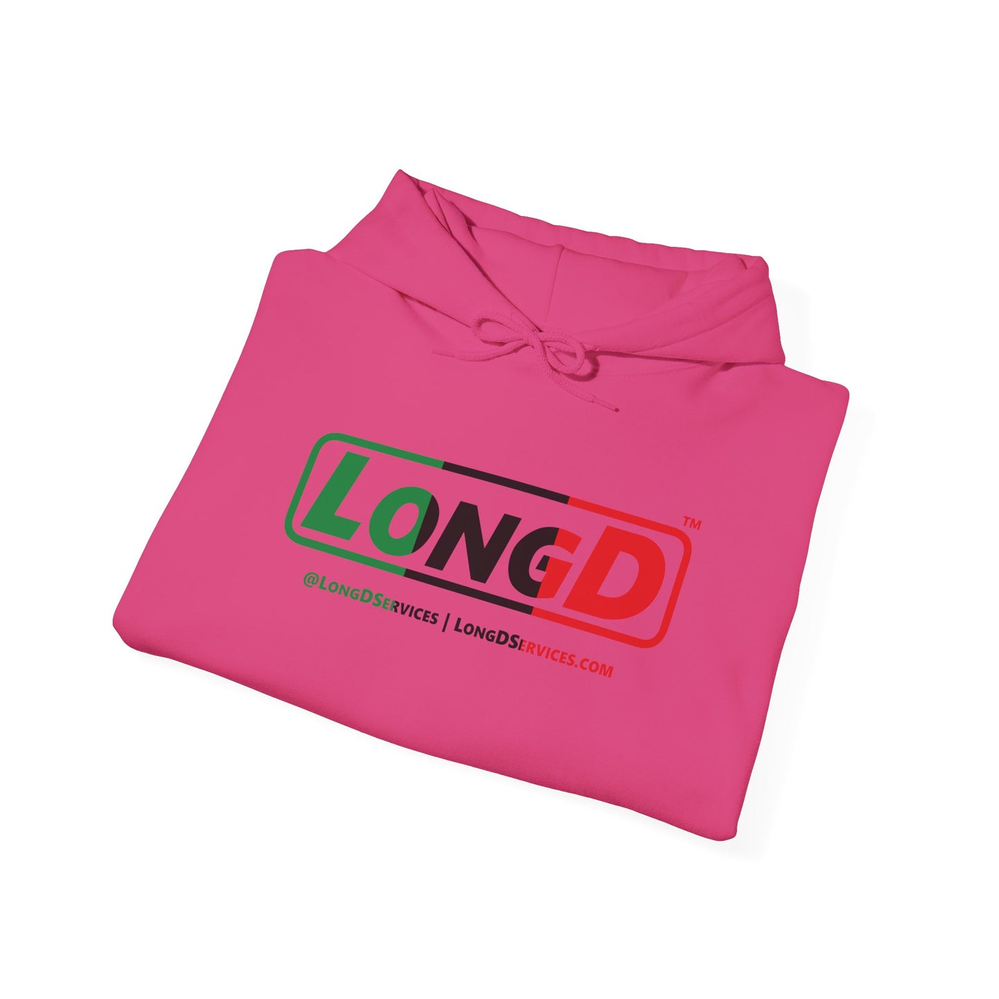 LongD® Logo Hoodie with Juneteenth positive thirds text
