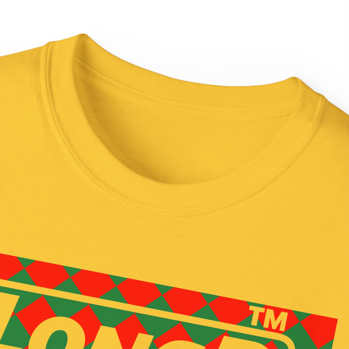 LongD Chicago negative argyle logo (Xmas colors) cotton tee