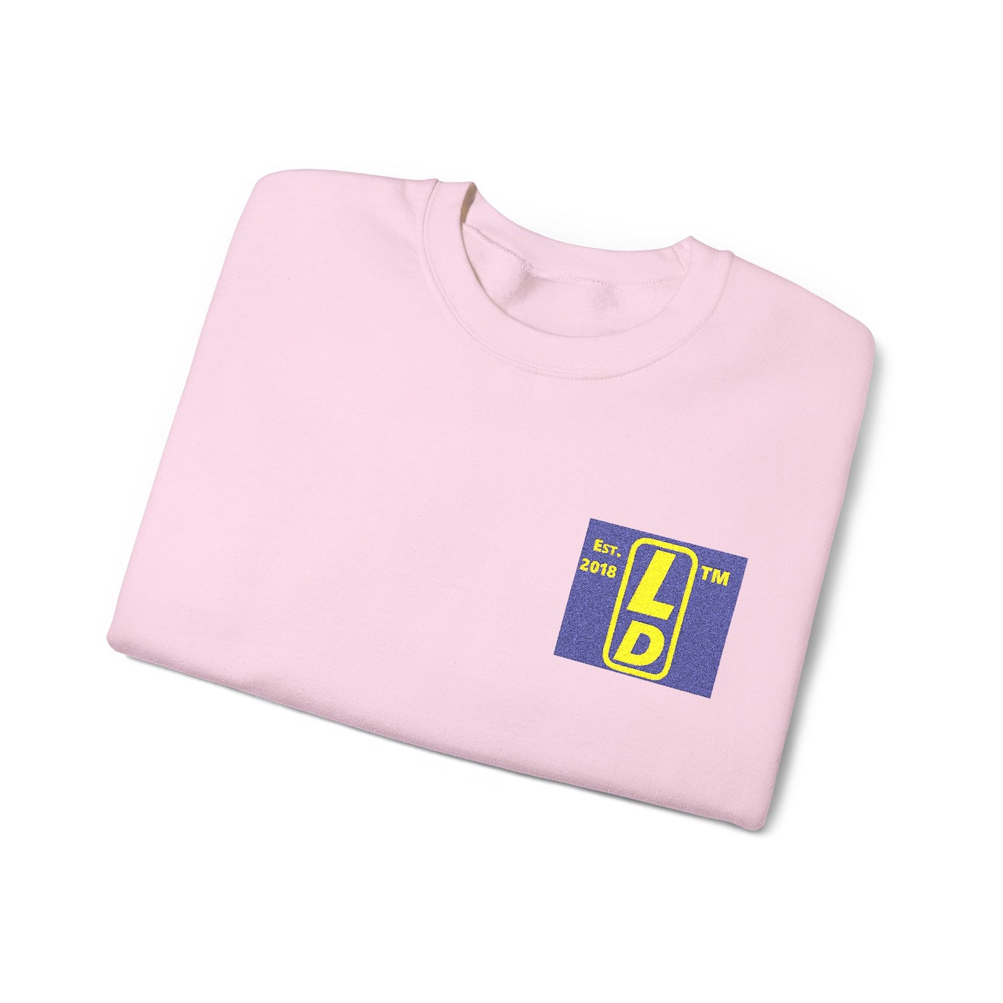 Embroidered Unisex Heavy Blend™ Crewneck Sweatshirt reverse logo upright initials