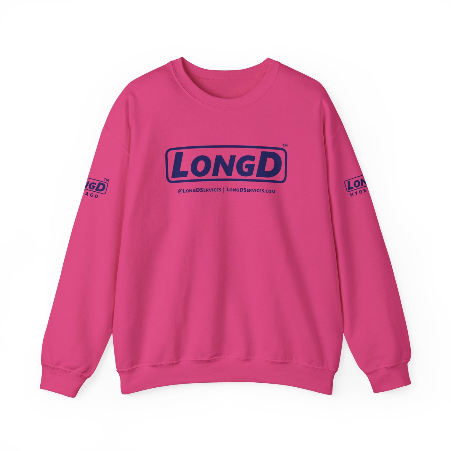 LongD official 4-print original logo crewneck sweatshirt