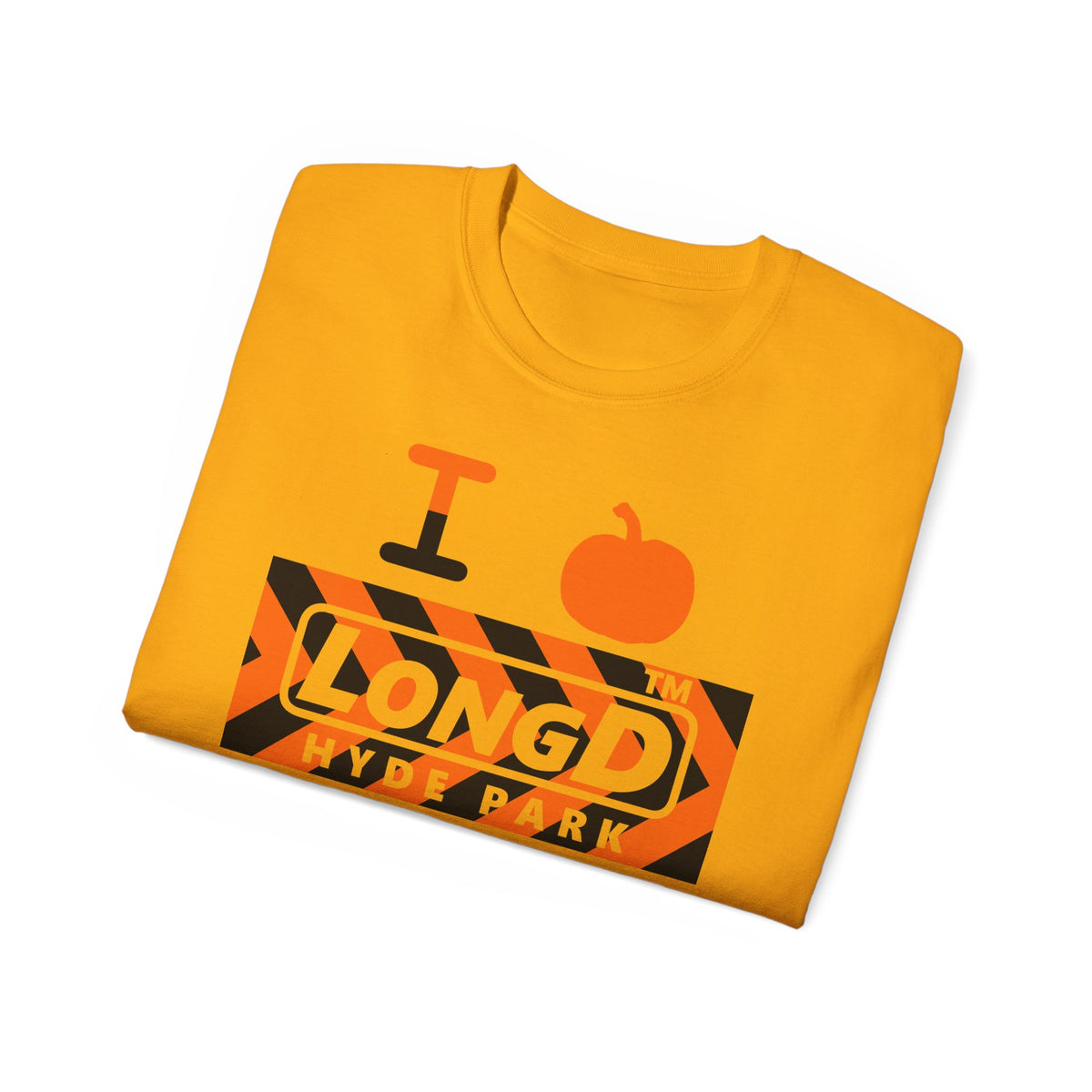 I pumpkin LongD Hyde Park negative forward chevron logo cotton tee