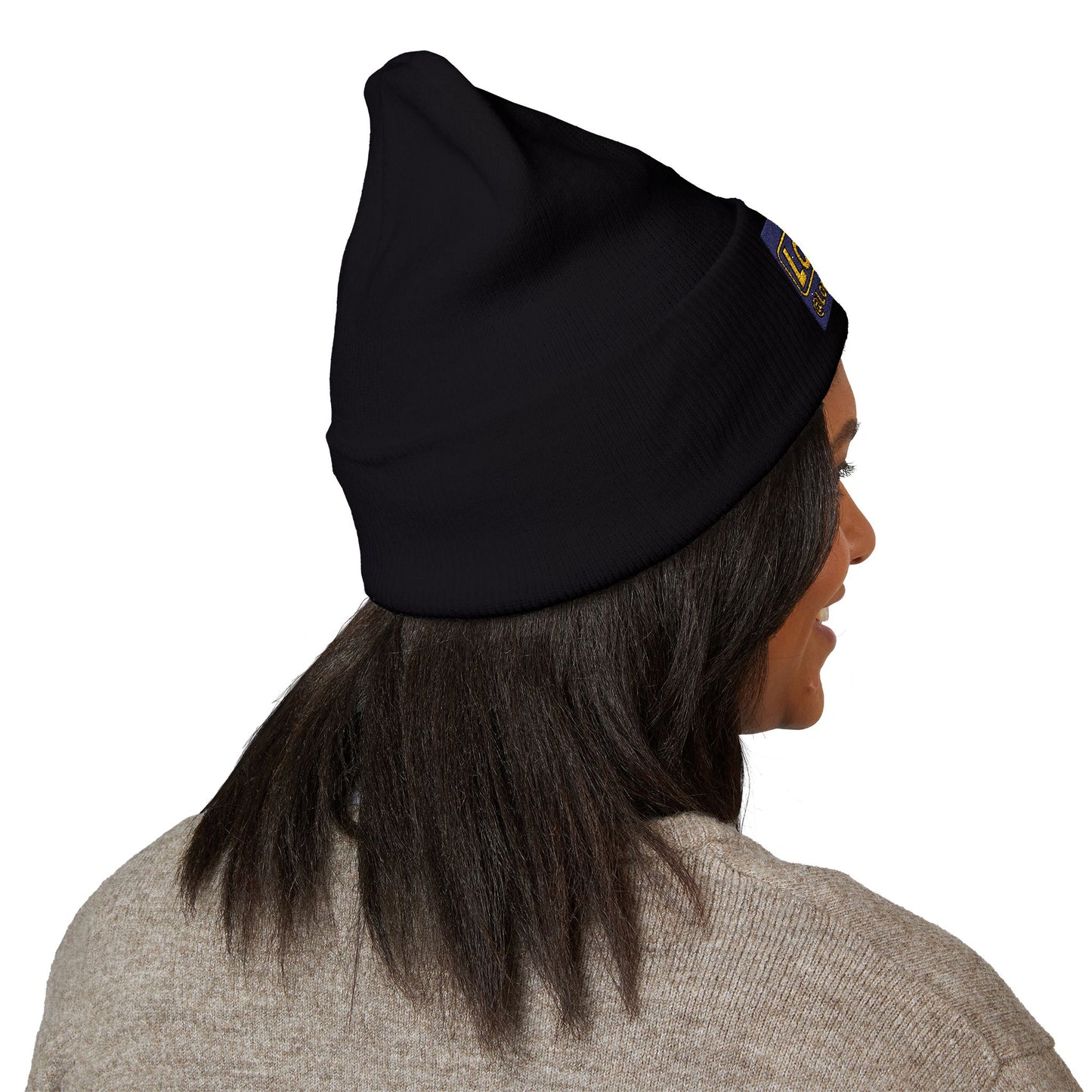 Embroidered Classic Cuffed Beanie Reverse Logo