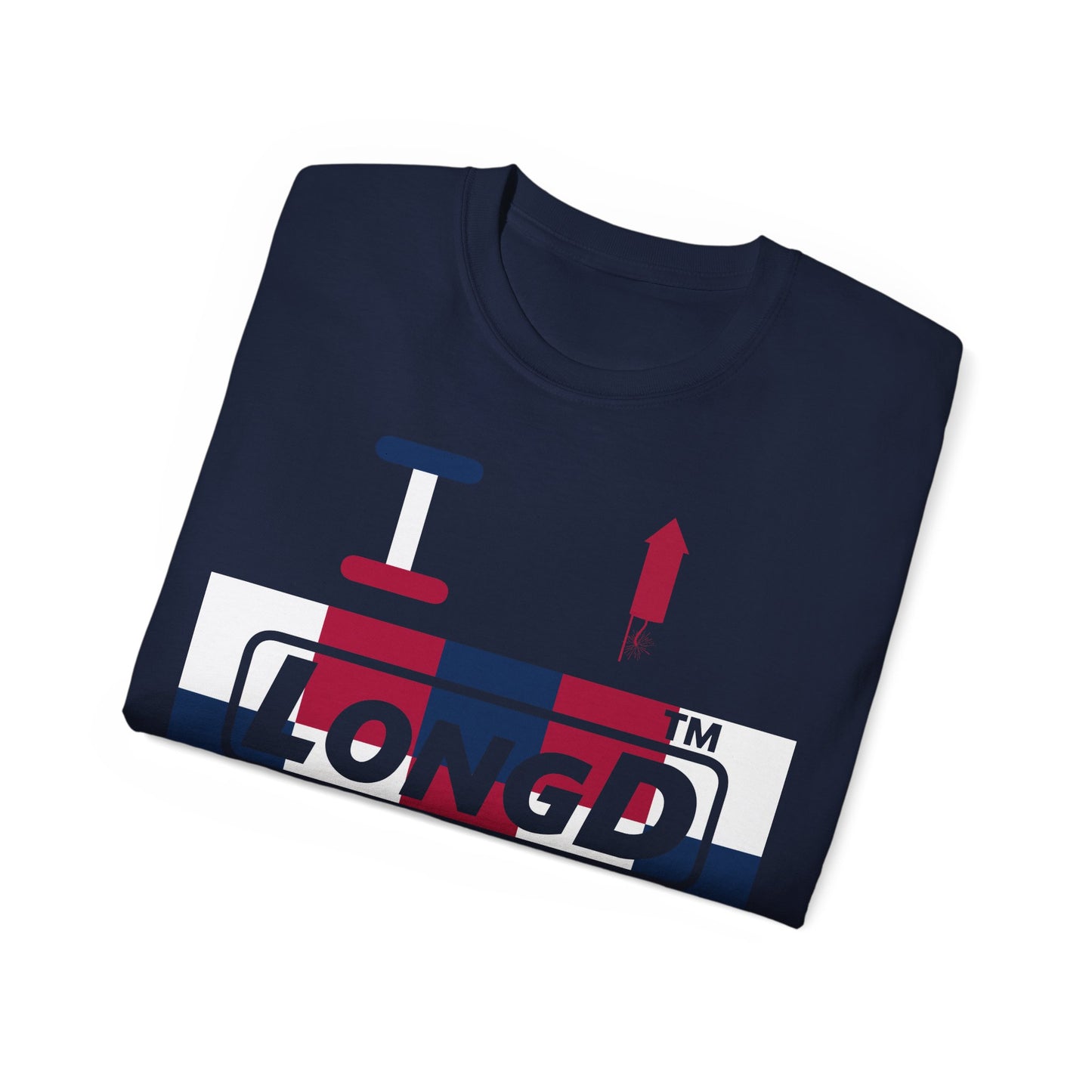 I firecracker LongD negative 2x5 Chicago logo cotton tee