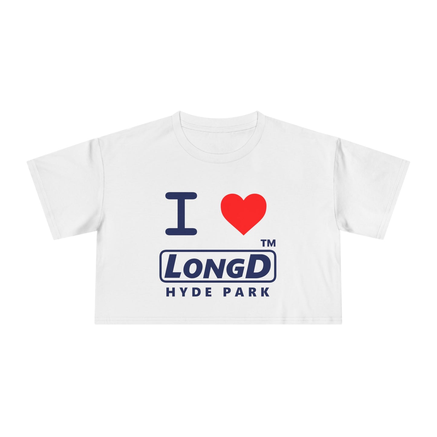 I Luv LongD Logo (Hyde Park positive official) Women's Crop Tee
