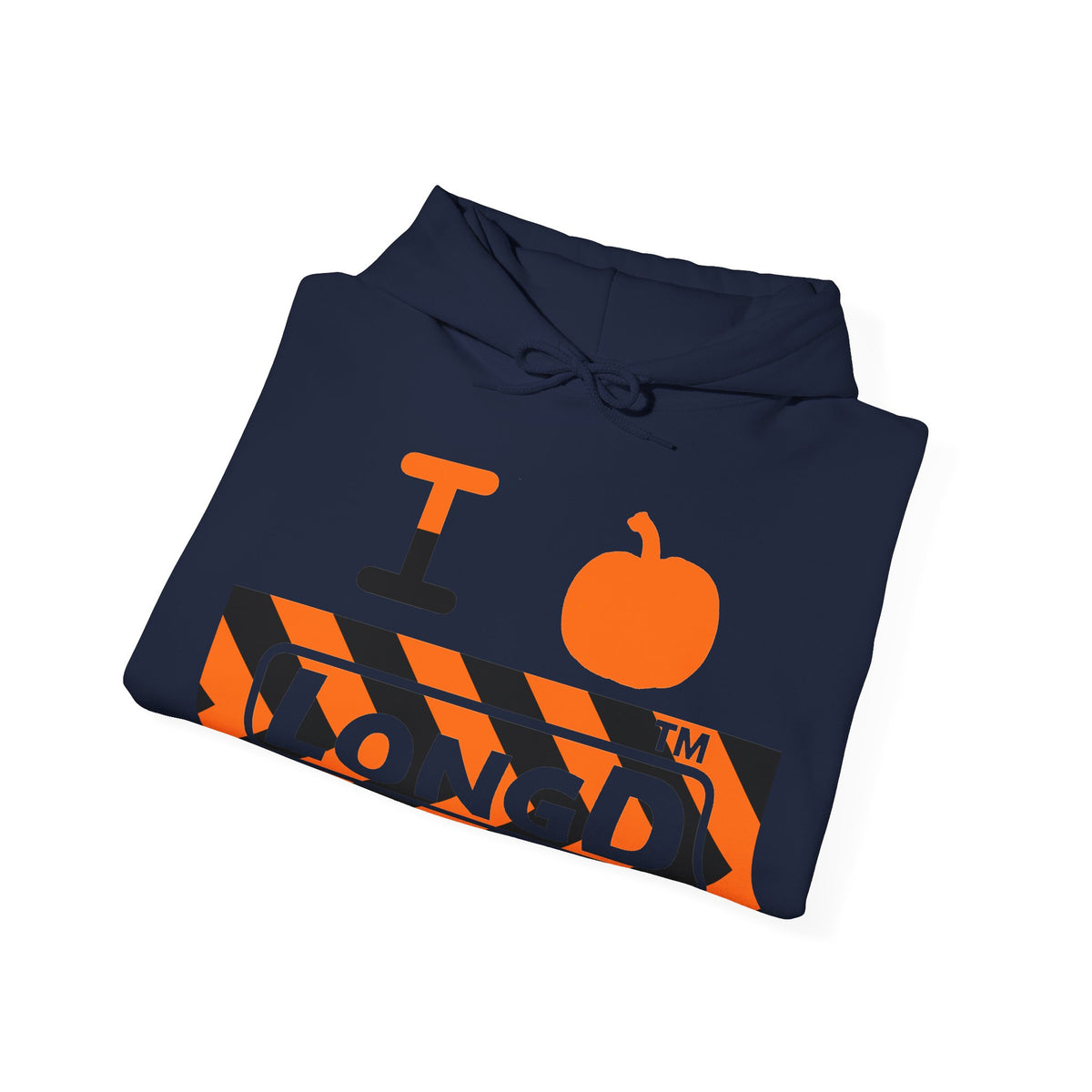 I pumpkin LongD Chicago negative forward chevron logo hoodie