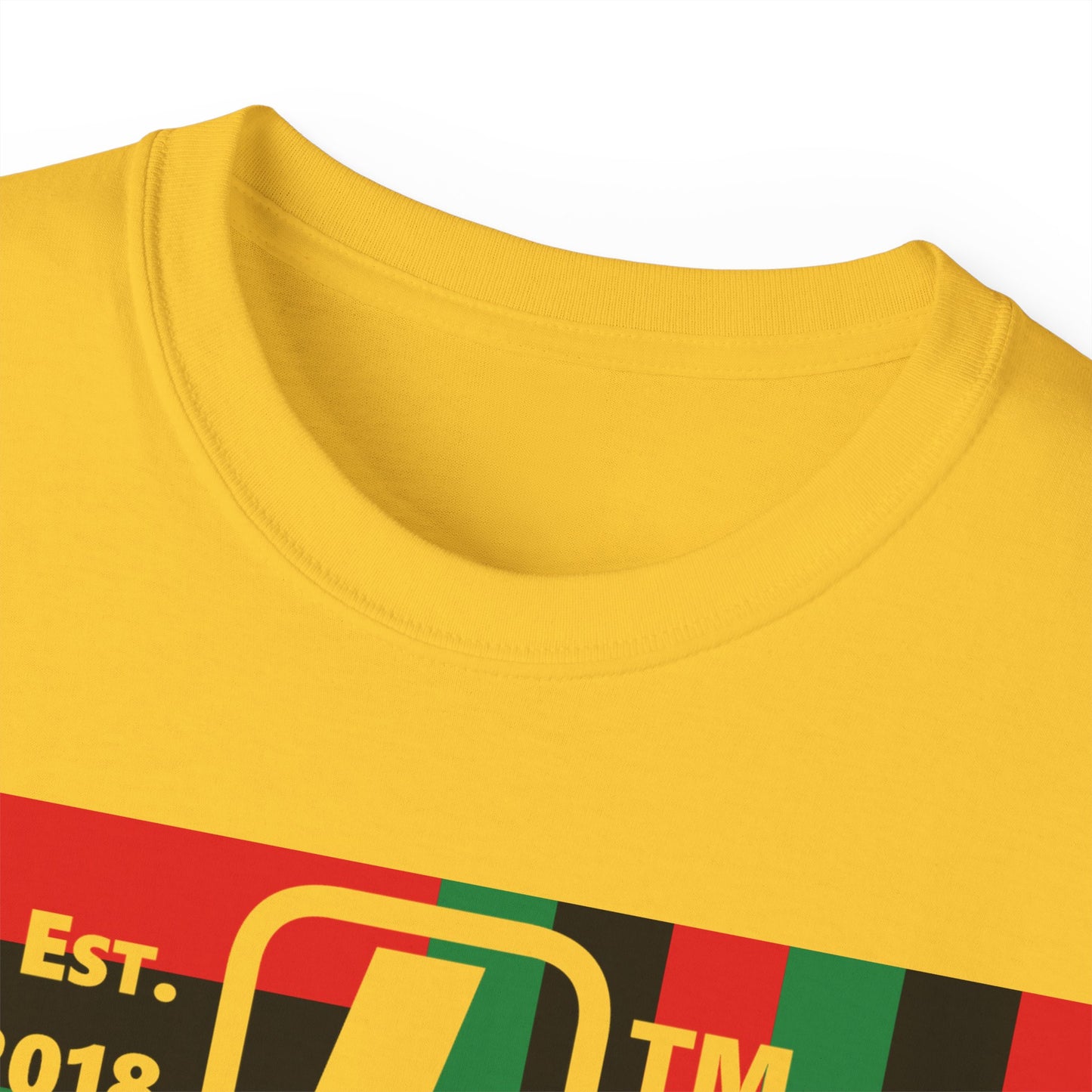 LongD Cotton Tee negative windmill Hyde Park upright logo (Juneteenth colors)