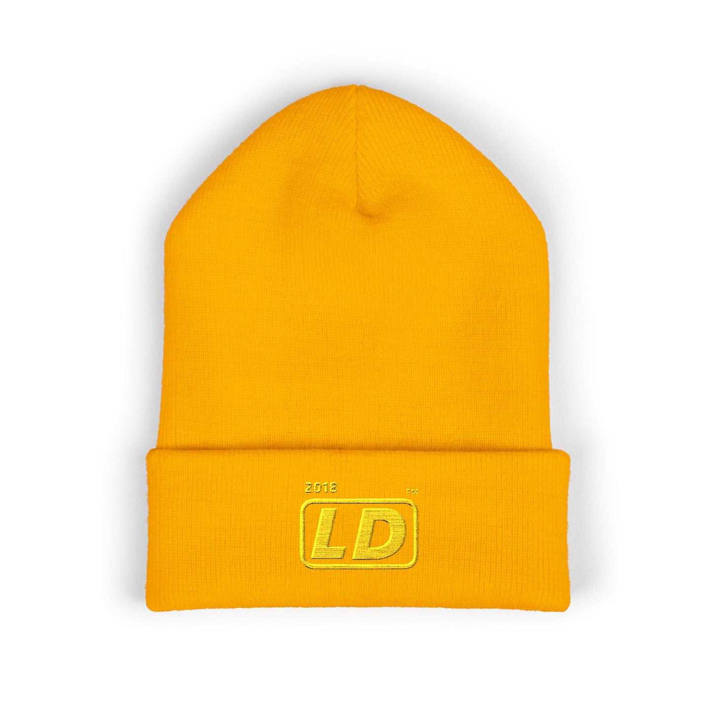 Embroidered Classic Cuffed Beanie reverse official basic logo initials
