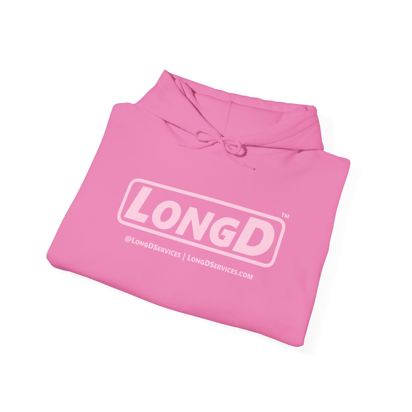 LongD® Logo Hoodie pastel pink text