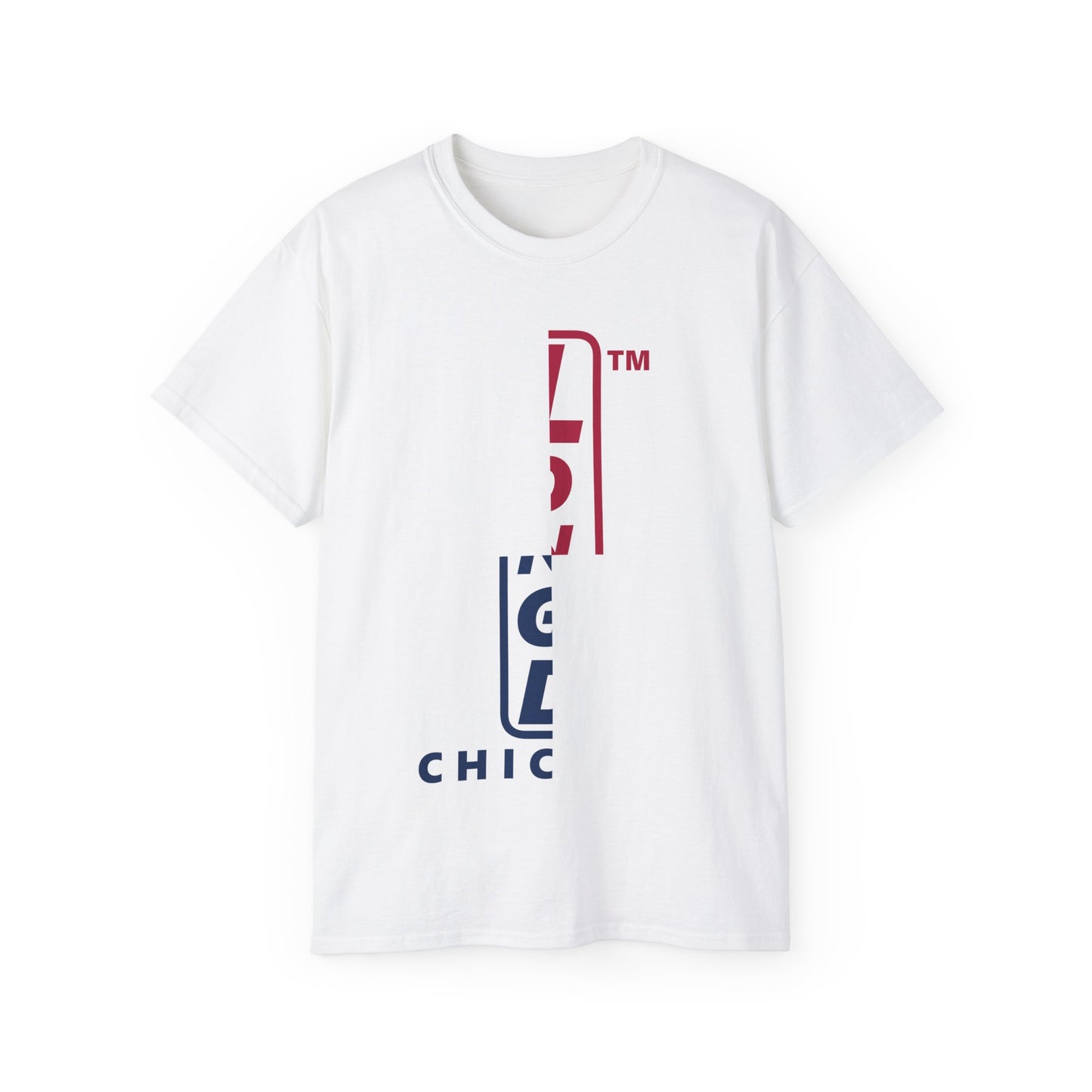 LongD cotton tee positive quarters Chicago upright logo (Patriotic colors)