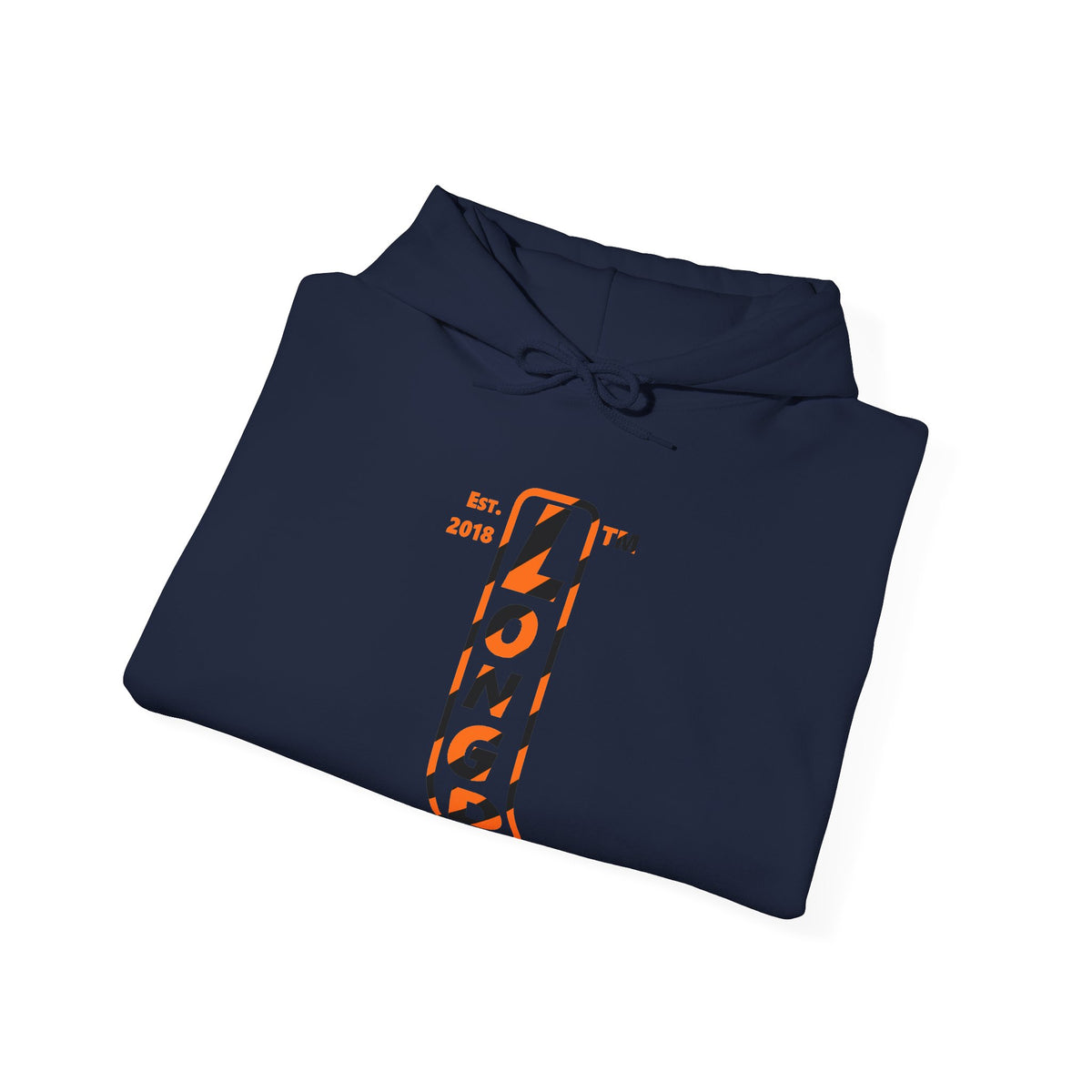 LongD Hyde Park positive upright pixel-weighted 12-striped 4-print logo (Halloween colors) hoodie