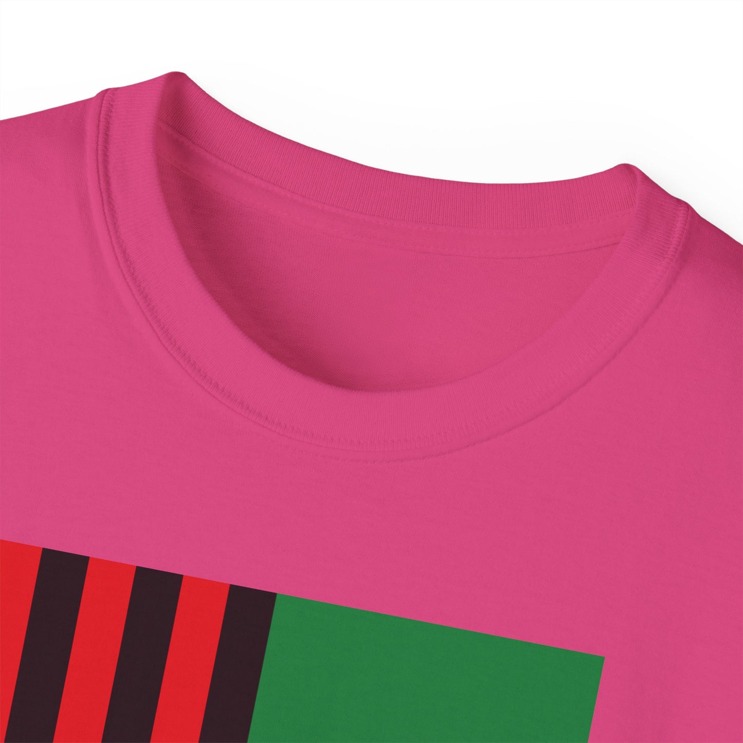 LongD® Logo Cotton Tee Juneteenth vertical African-American flag negative text