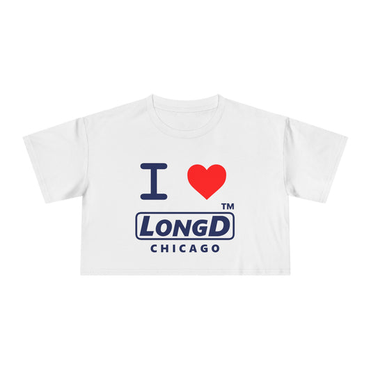 I Luv LongD Logo (Chicago positive official) Women's Crop Tee