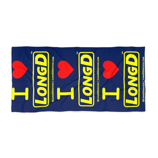 I Luv LongD 3x Reverse Beach Towel