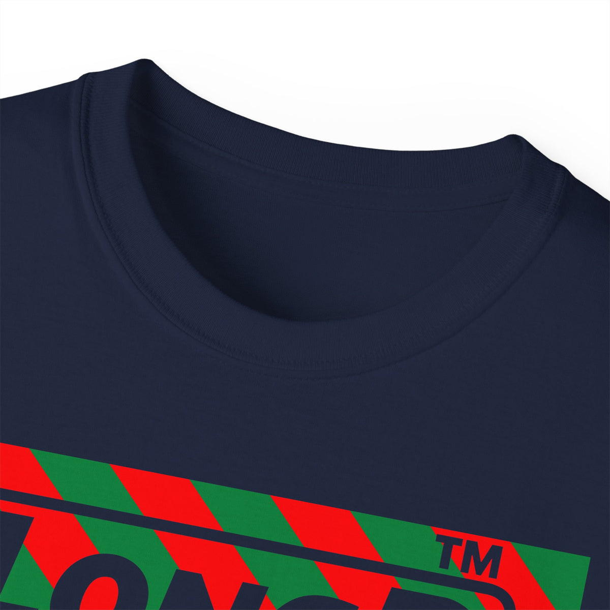 LongD Chicago negative 12-striped logo (Xmas colors) cotton tee