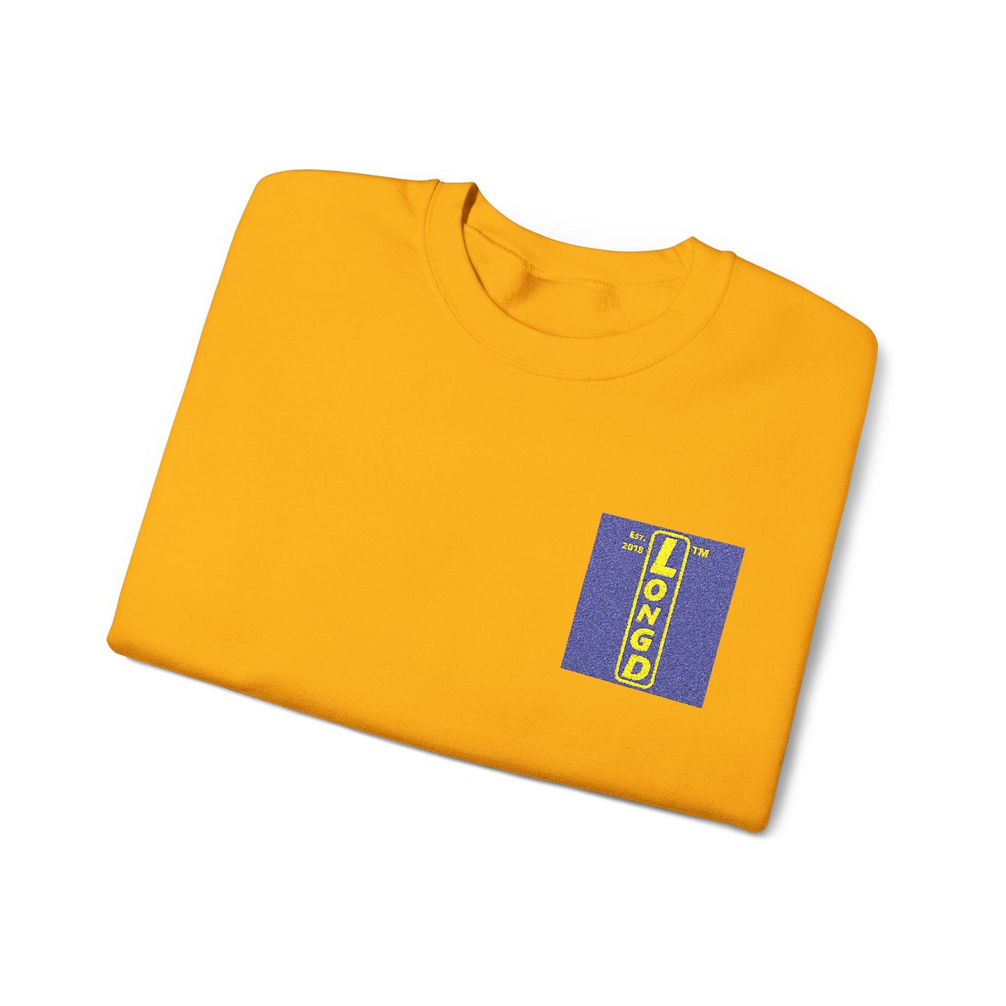 Embroidered Unisex Heavy Blend™ Crewneck Sweatshirt reverse logo upright