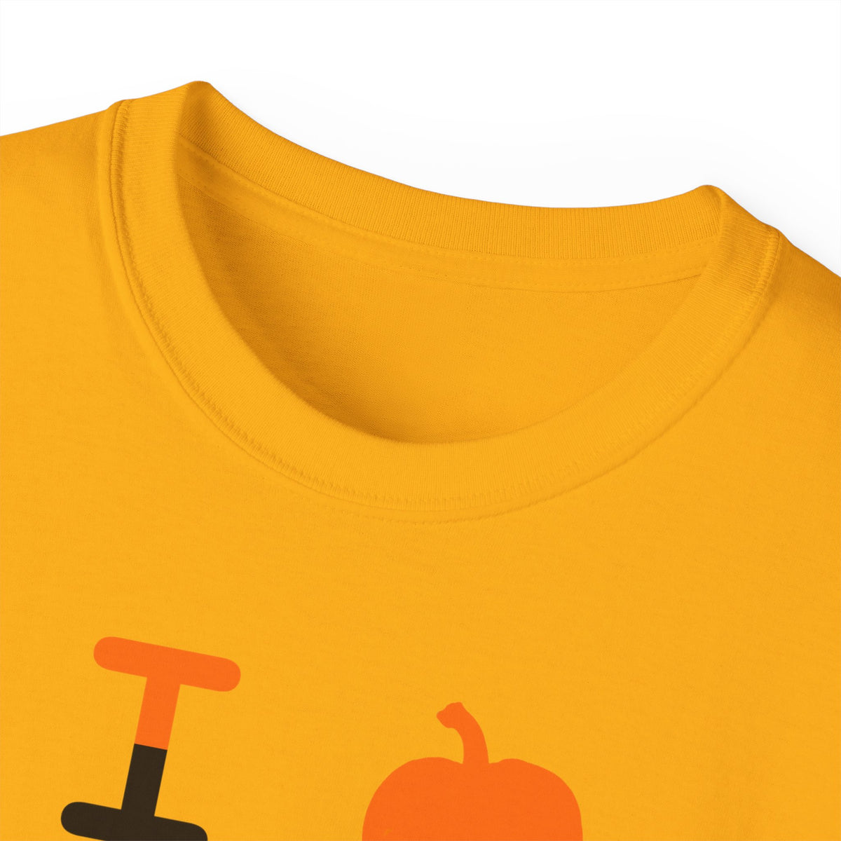 I pumpkin LongD Hyde Park negative upright mixed argyle logo cotton tee