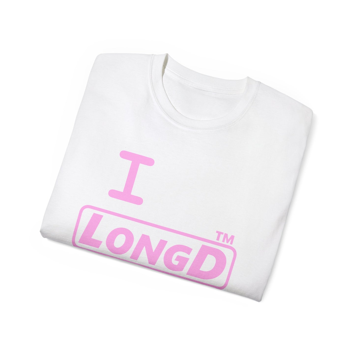 I Bunny LongD® positive pink Chicago Logo Cotton Tee