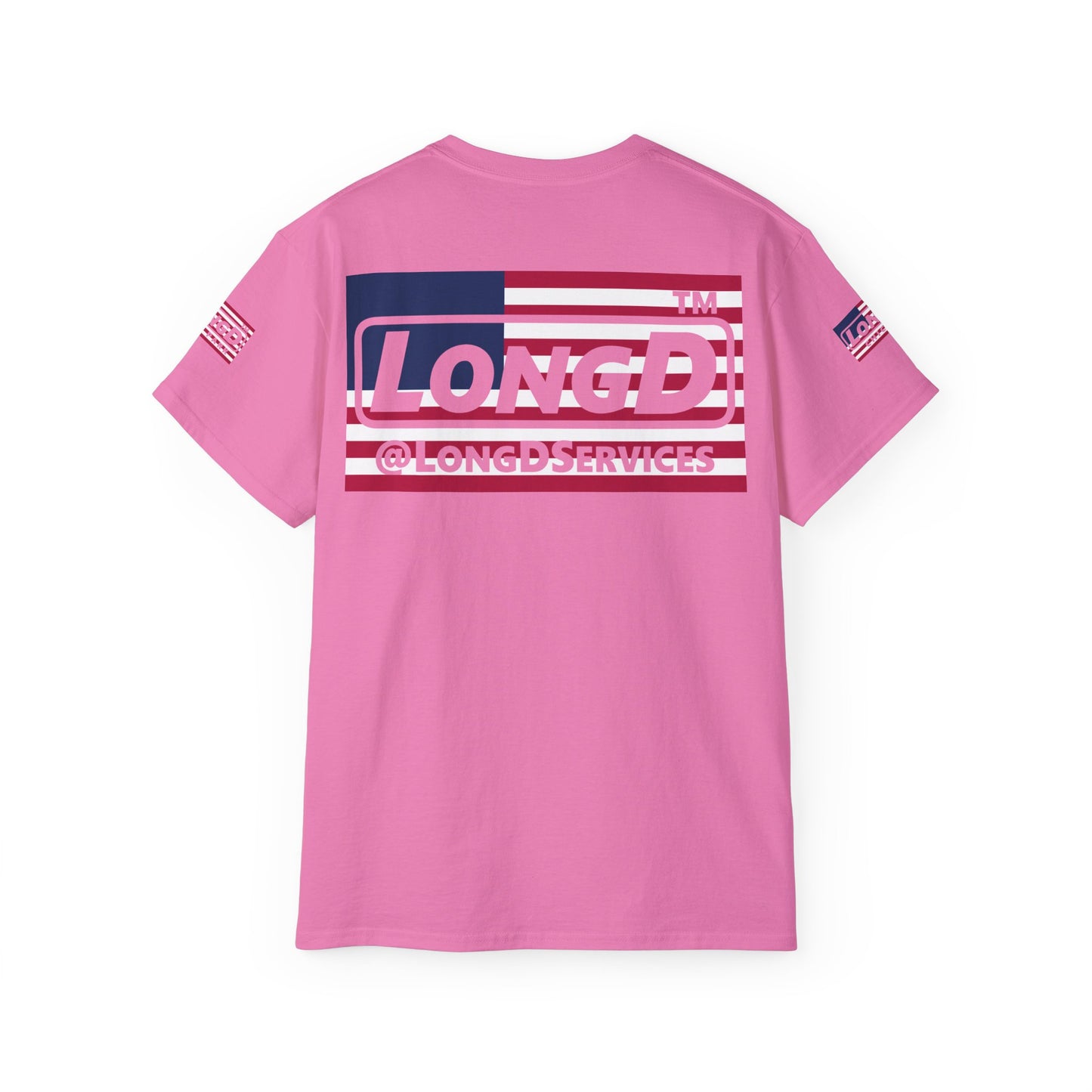 I firecracker LongD negative flag 4-print Chicago logo cotton tee