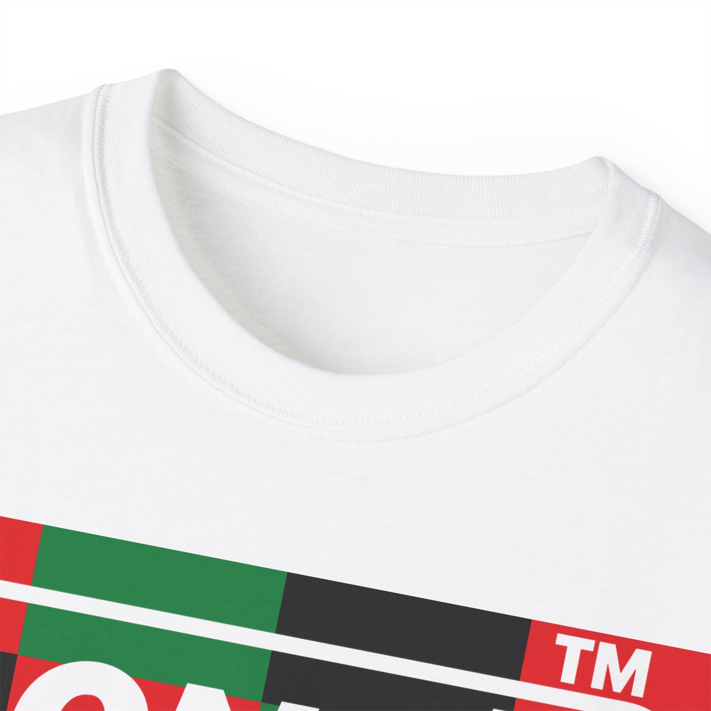 LongD negative 3x4 Hyde Park logo cotton tee (Juneteenth colors)