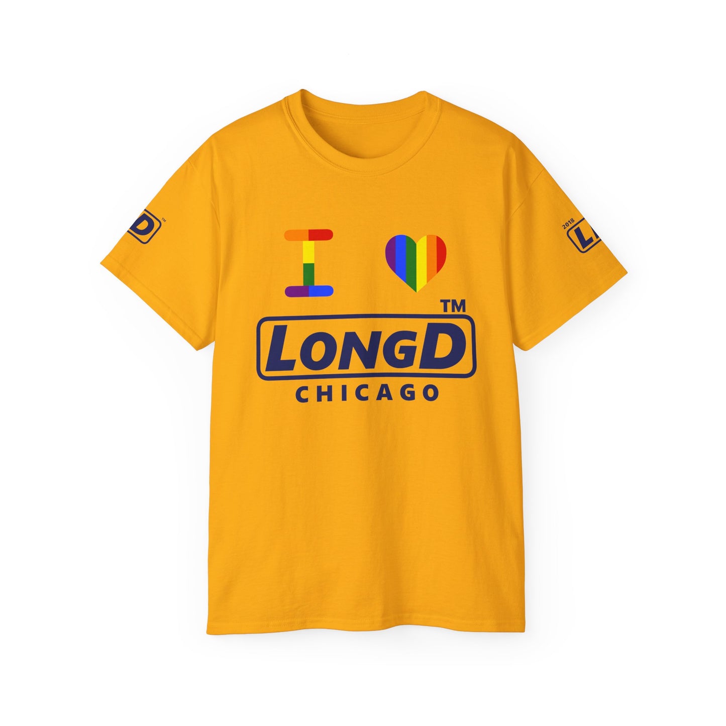 I Luv LongD official Chicago 4-print logo cotton tee (Pride colors)