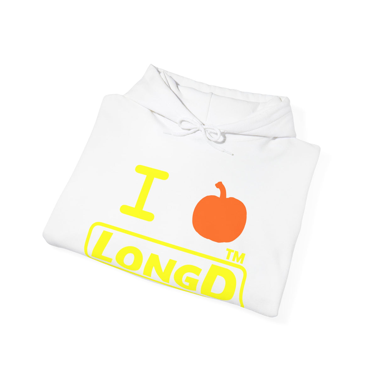I pumpkin LongD Tag positive alternate basic Yellow (FFFF00) logo hoodie