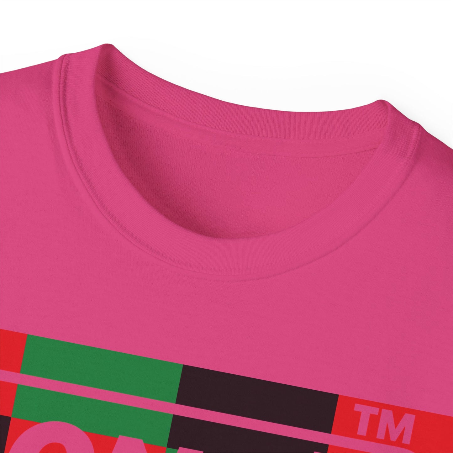 LongD negative 3x4 Chicago logo cotton tee (Juneteenth colors)