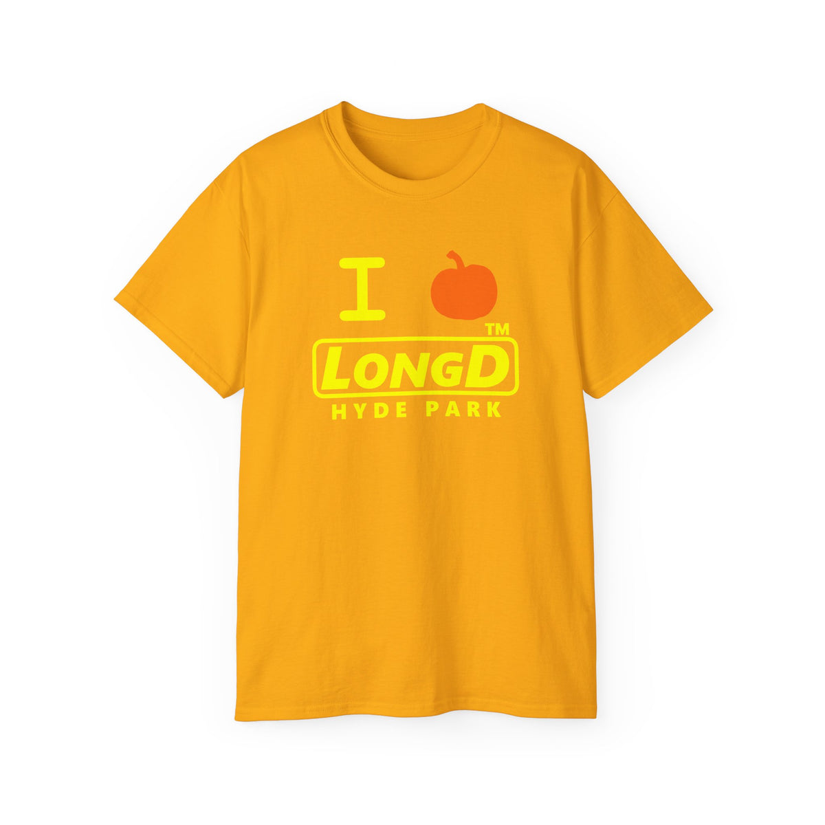 I pumpkin LongD Hyde Park positive alternate basic Yellow (FFFF00) logo cotton tee